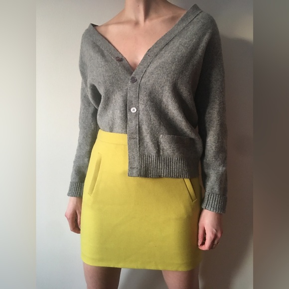 J. Crew Yellow Wool Skirt